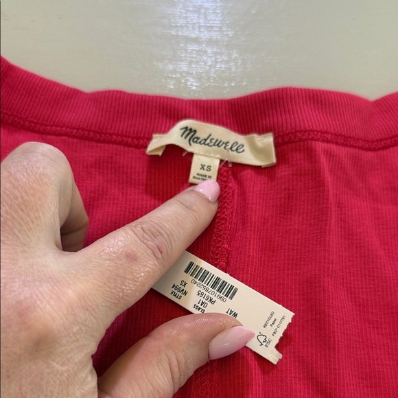 Madewell (Re)generative Cotton Ribbed Scoopneck Tee Size XS - Picture 4 of 13